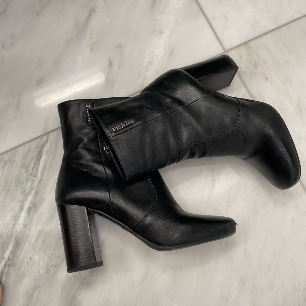 Leather Ankle Heeled Boots